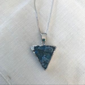 💥Genuine druzy 🌈 sterling silver necklace